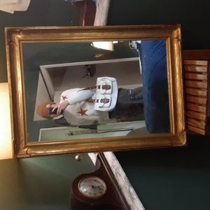 Brown and white handbag